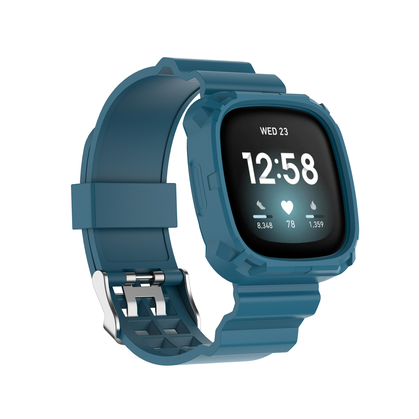 Bakeey-Silicone-Watch-Strap-Watch-Cover-Case-for-Fitbit-Versa-3-Sense-Watch-1762833-8
