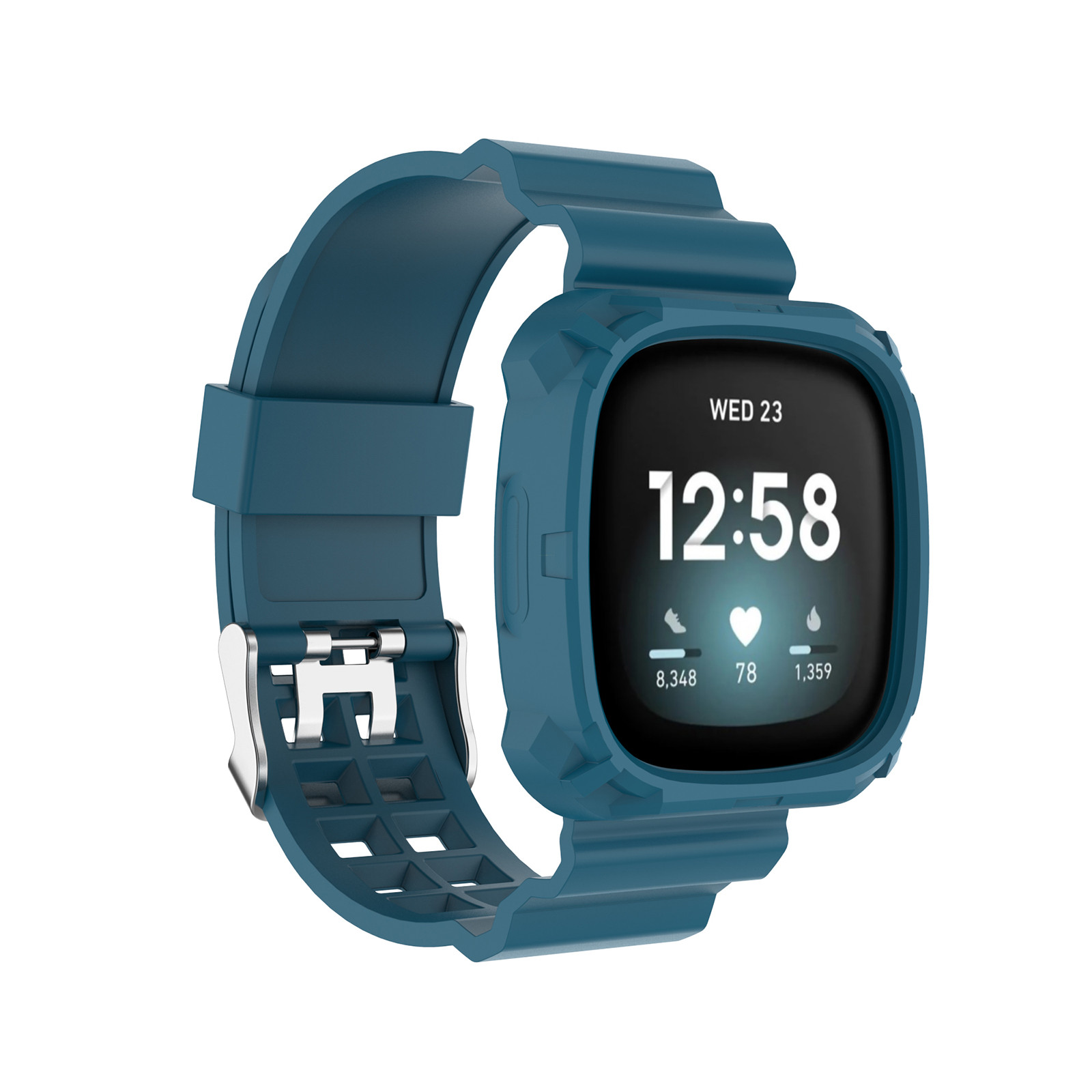 Bakeey-Silicone-Watch-Strap-Watch-Cover-Case-for-Fitbit-Versa-3-Sense-Watch-1762833-9