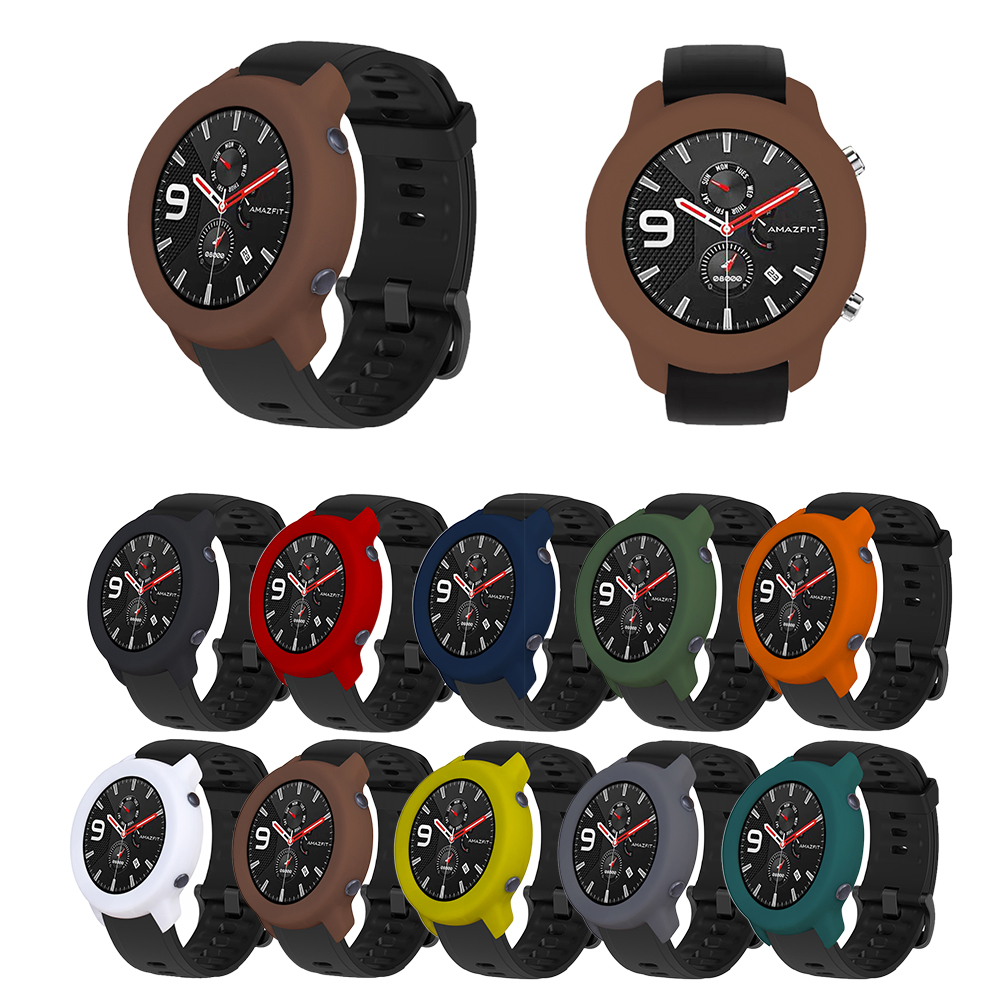 Bakeey-Soft-Explosion-proof-Full-Wrapped-Silicone-Watch-Cover-for-Amazfit-GTR-42mm-Smart-Watch-1561908-1