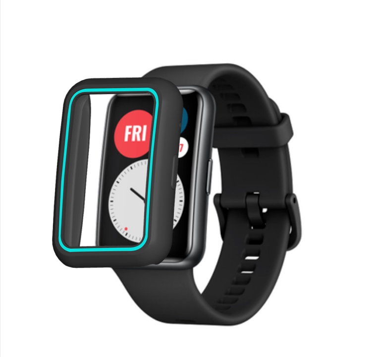 Bakeey-Soft-TPU-Two-color-Half-pack-Watch-Case-Cover-Watch-Protector-for-Huawei-Watch-Fit-1825352-12