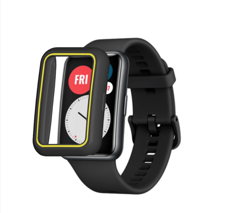 Bakeey-Soft-TPU-Two-color-Half-pack-Watch-Case-Cover-Watch-Protector-for-Huawei-Watch-Fit-1825352-3