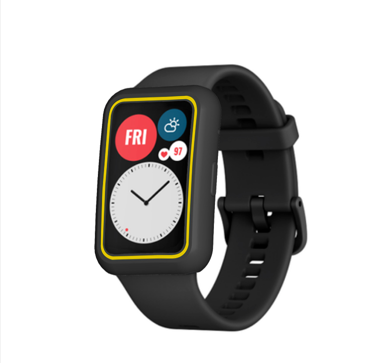 Bakeey-Soft-TPU-Two-color-Half-pack-Watch-Case-Cover-Watch-Protector-for-Huawei-Watch-Fit-1825352-4