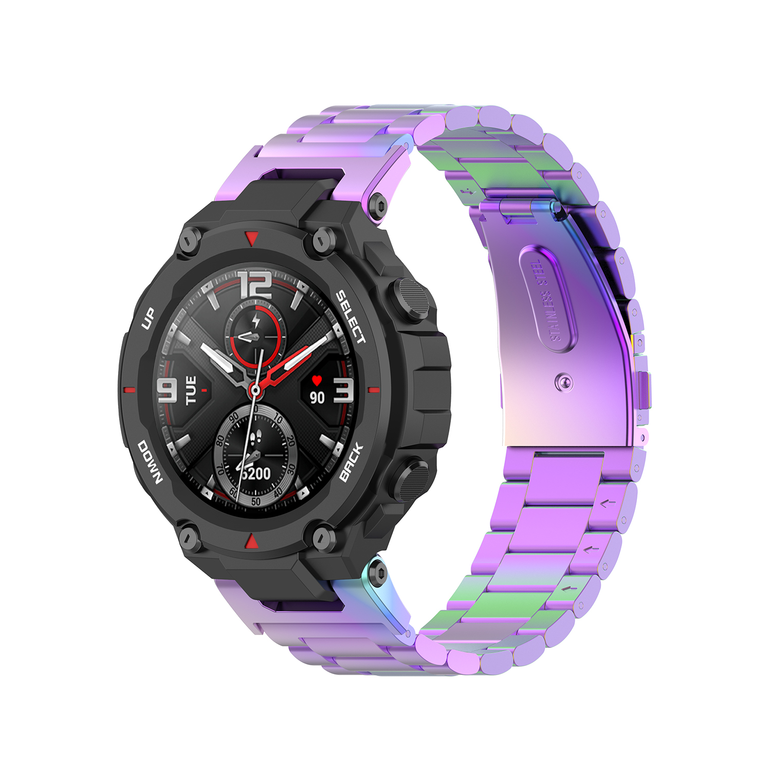 Bakeey-Stainless-Steel-Watch-Band-with-Band-Adjust-Tool-for-Amazfit-T-REX-A1918-Smart-Watch-1740023-3