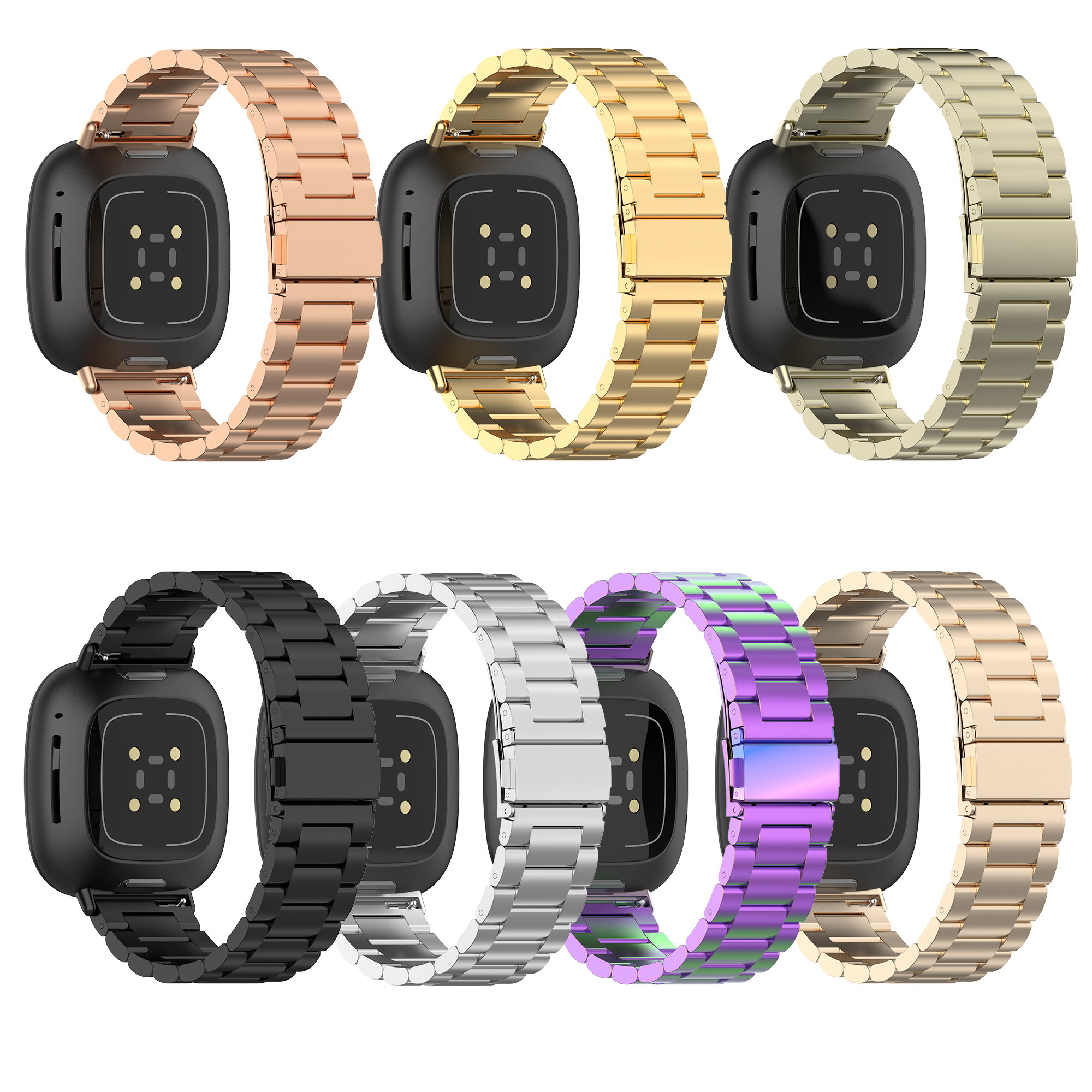Bakeey-Stainless-Steel-with-Watch-Tool-Replacement-Watch-Strap-for-Fitbit-Versa-3-Sense-Watch-1763470-2