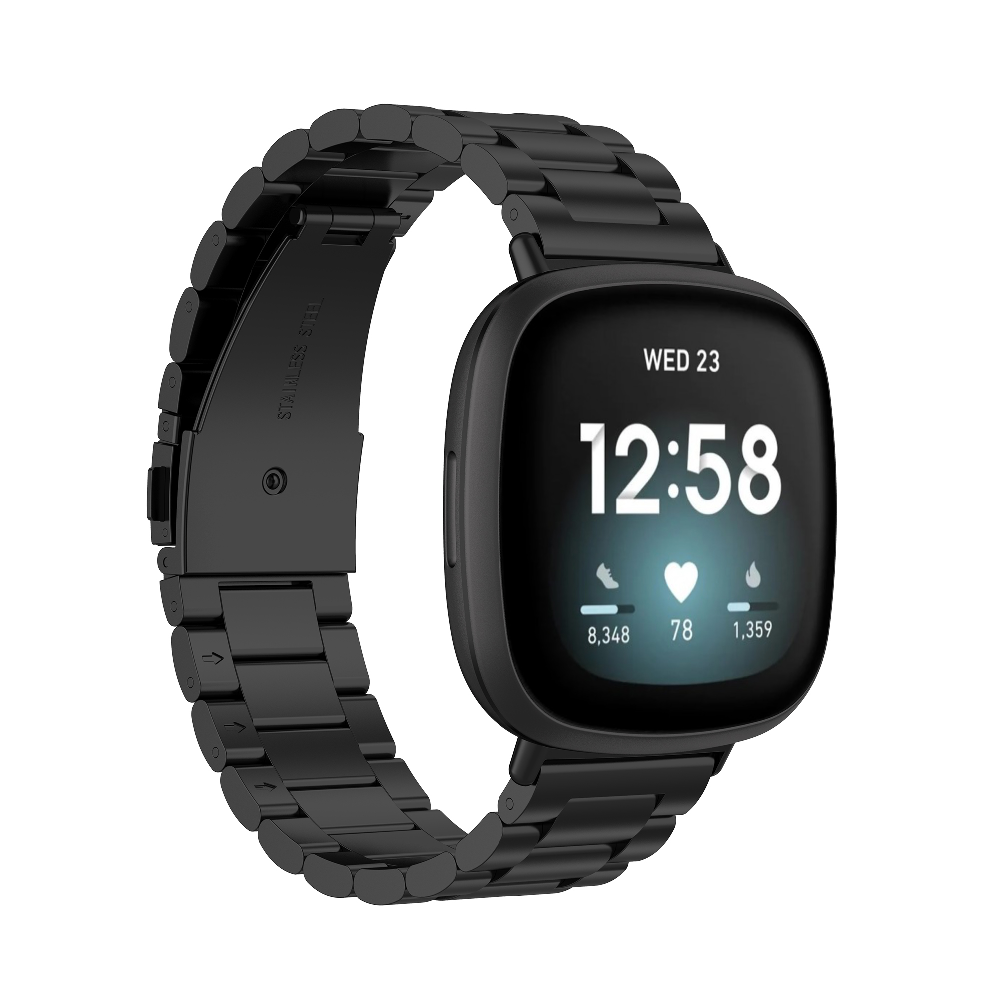 Bakeey-Stainless-Steel-with-Watch-Tool-Replacement-Watch-Strap-for-Fitbit-Versa-3-Sense-Watch-1763470-9