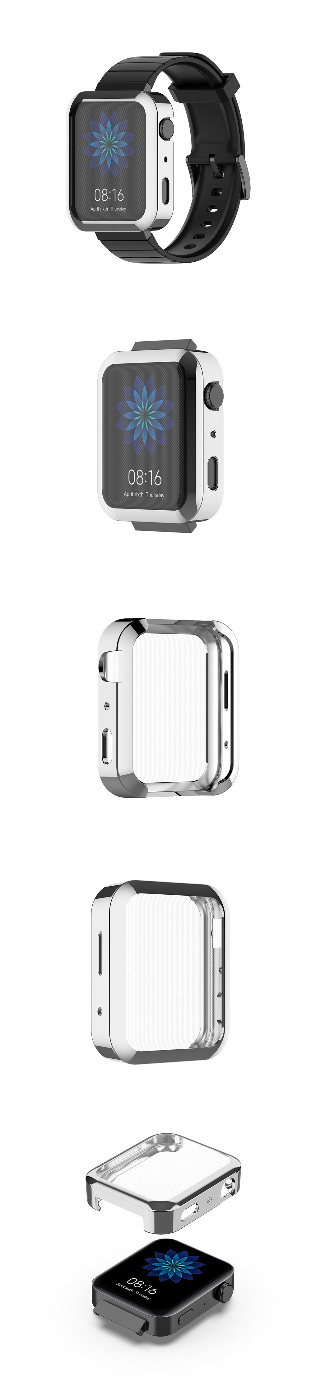 Bakeey-TPU-Colorful-Watch-Case-Cover-Watch-Cover-for-Xiaomi-Watch-1615623-1
