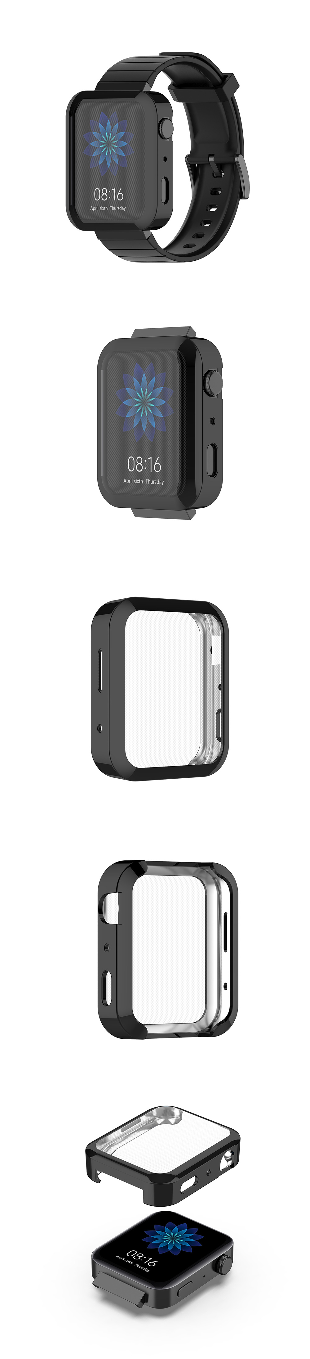 Bakeey-TPU-Colorful-Watch-Case-Cover-Watch-Cover-for-Xiaomi-Watch-1615623-2