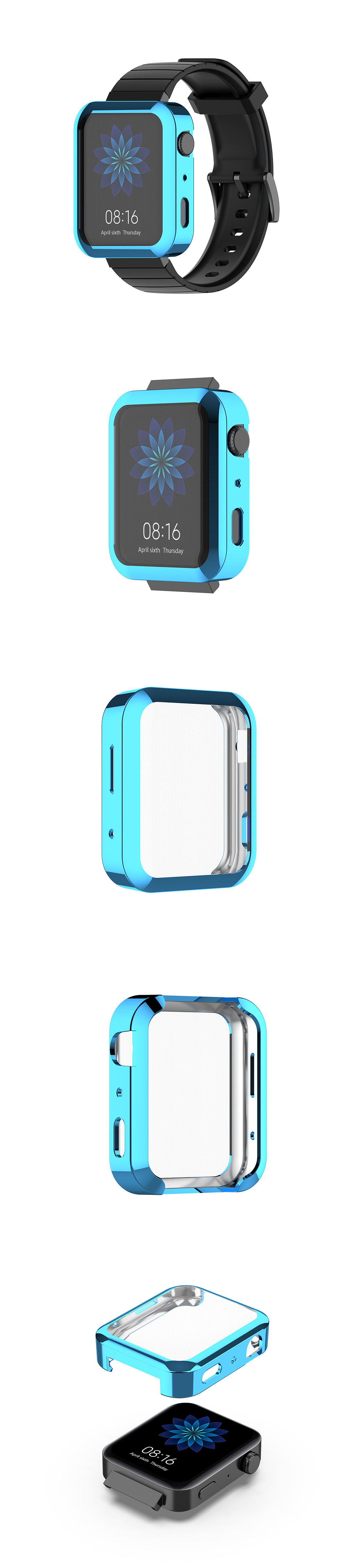 Bakeey-TPU-Colorful-Watch-Case-Cover-Watch-Cover-for-Xiaomi-Watch-1615623-3