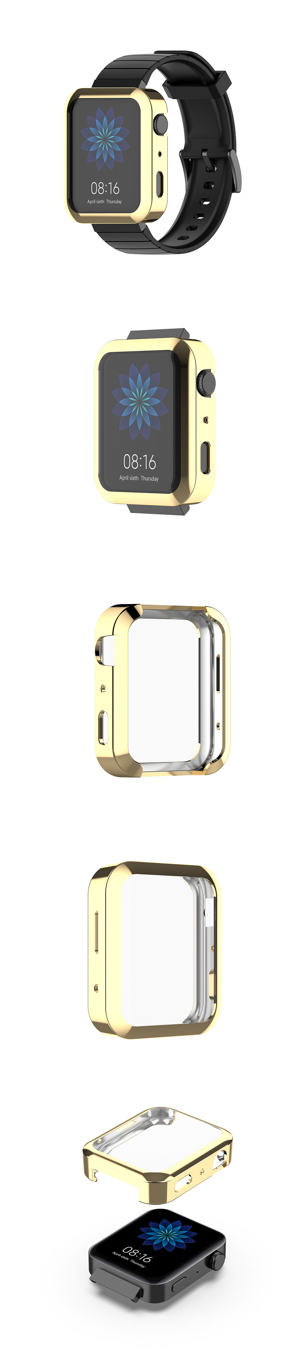 Bakeey-TPU-Colorful-Watch-Case-Cover-Watch-Cover-for-Xiaomi-Watch-1615623-4