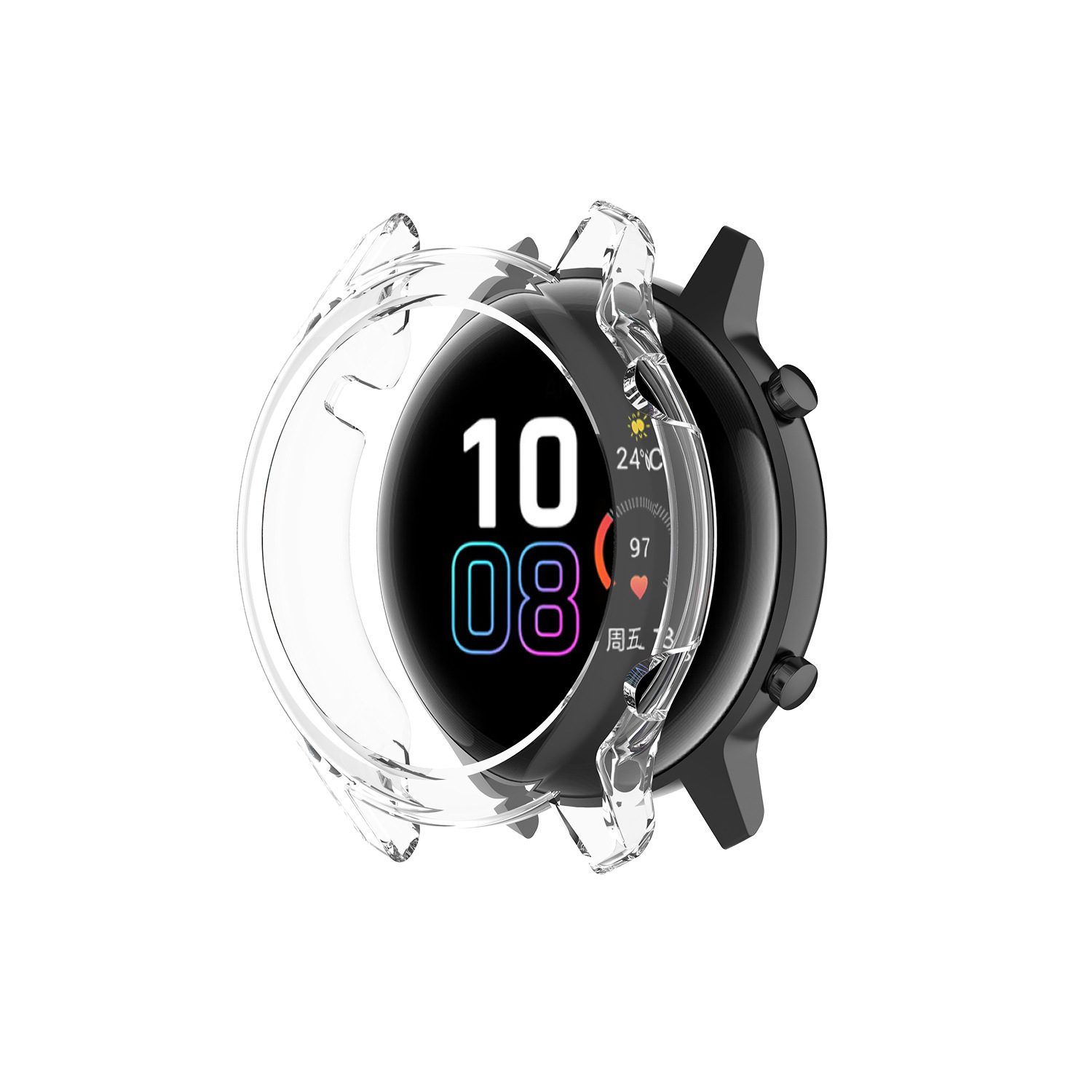 Bakeey-TPU-Half-Cover-Transparent-Protector-Case-for-Huawei-Honor-Magic-Watch2-42mm46mm-1795309-4