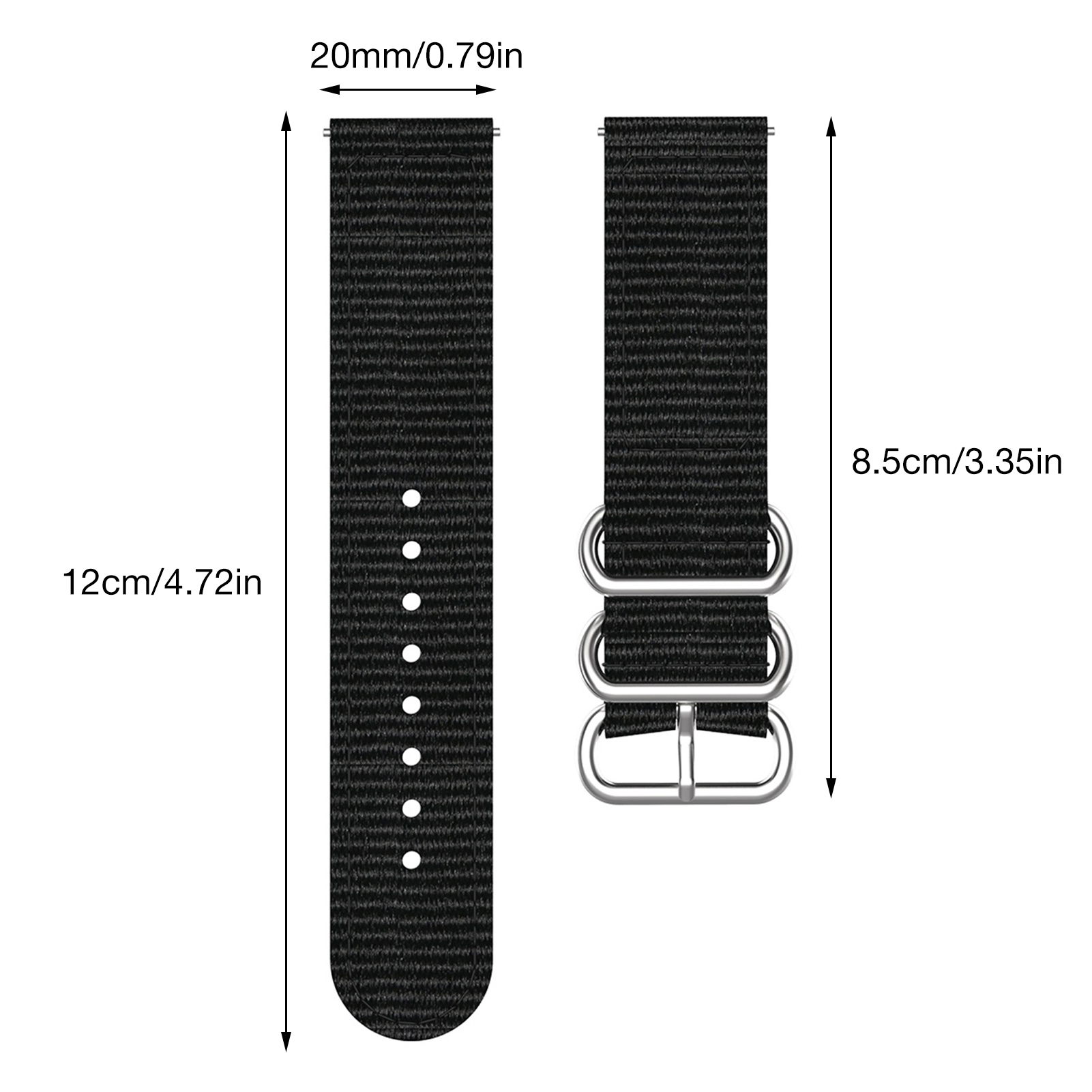 Bakeey-Three-ring-Canvas-Replacement-Strap-Smart-Watch-Band-For-Garmin-Venu-SQ-1806550-3