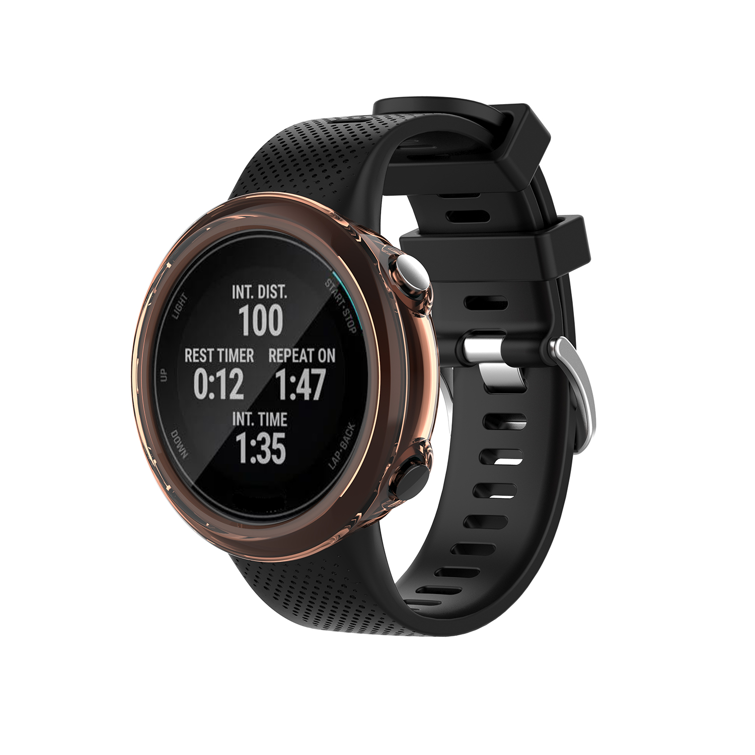 Bakeey-Transparent-Anti-Fall-Watch-Case-Cover-for-Garmin-Swim-2Forerunner-45-Smart-Watch-1742072-9