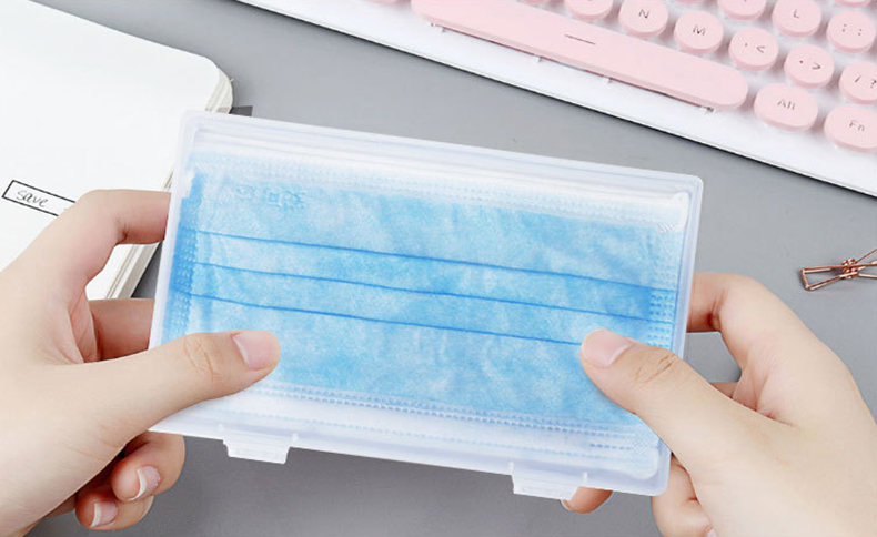 Bakeey-Transparent-Disposable-Face-Mask-Maintenance-Tool-Storage-Box-Small-Items-Watch-Box-Container-1653266-5