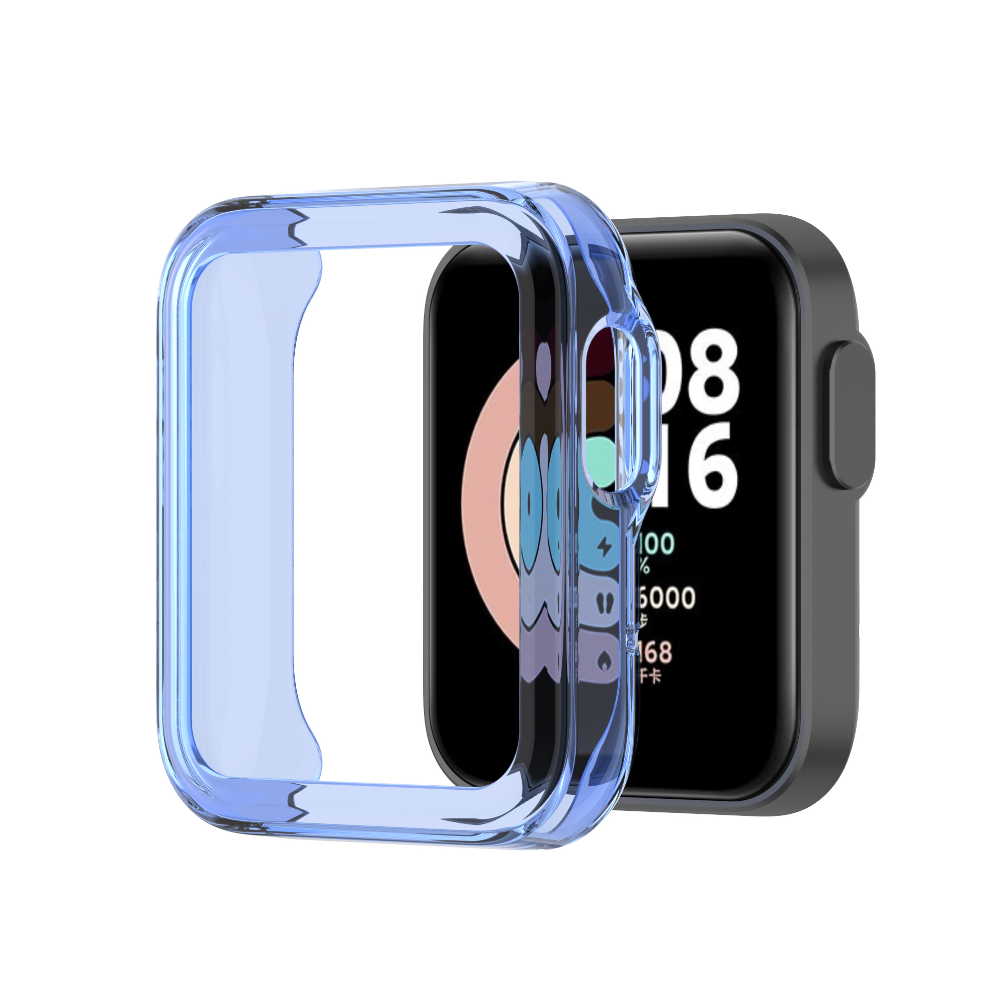 Bakeey-Transparent-TPU-Half-pack-Watch-Case-Cover-Watch-Protector-For-Xiaomi-Mi-Watch-Lite-1819481-13