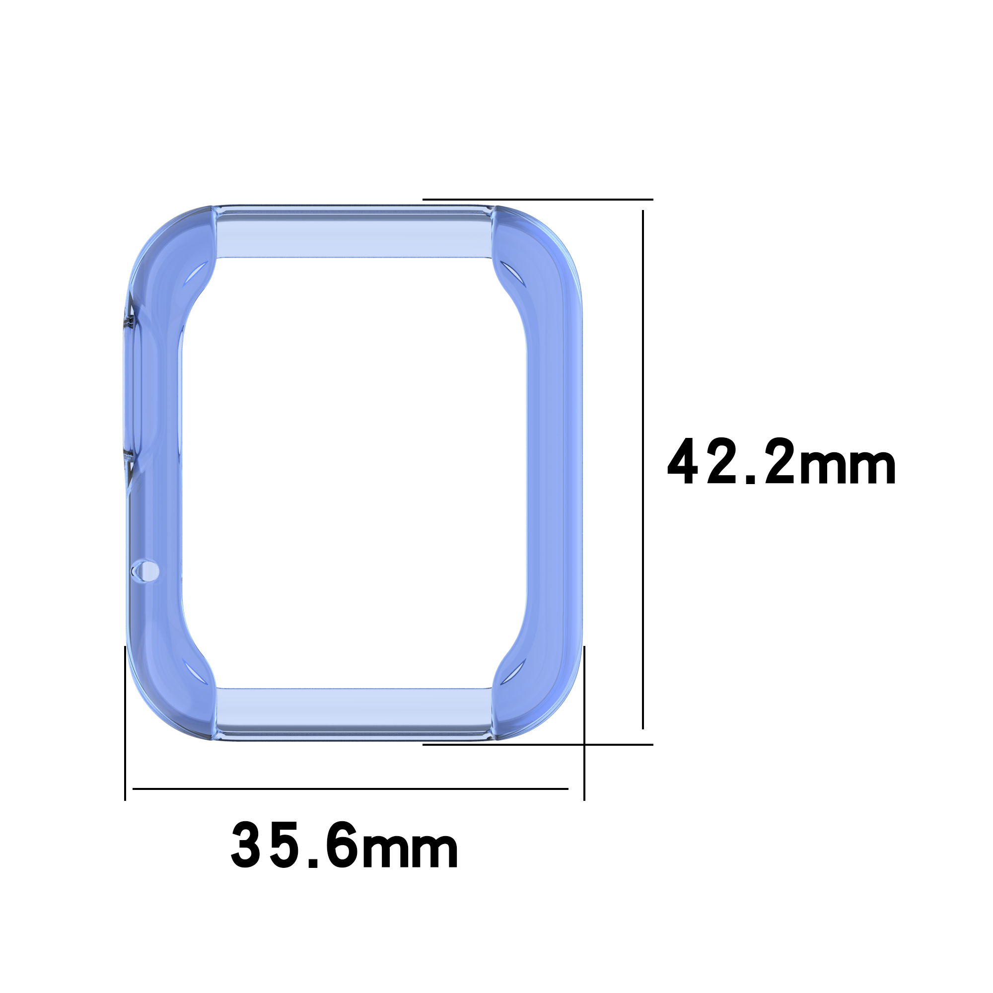 Bakeey-Transparent-TPU-Half-pack-Watch-Case-Cover-Watch-Protector-For-Xiaomi-Mi-Watch-Lite-1819481-3