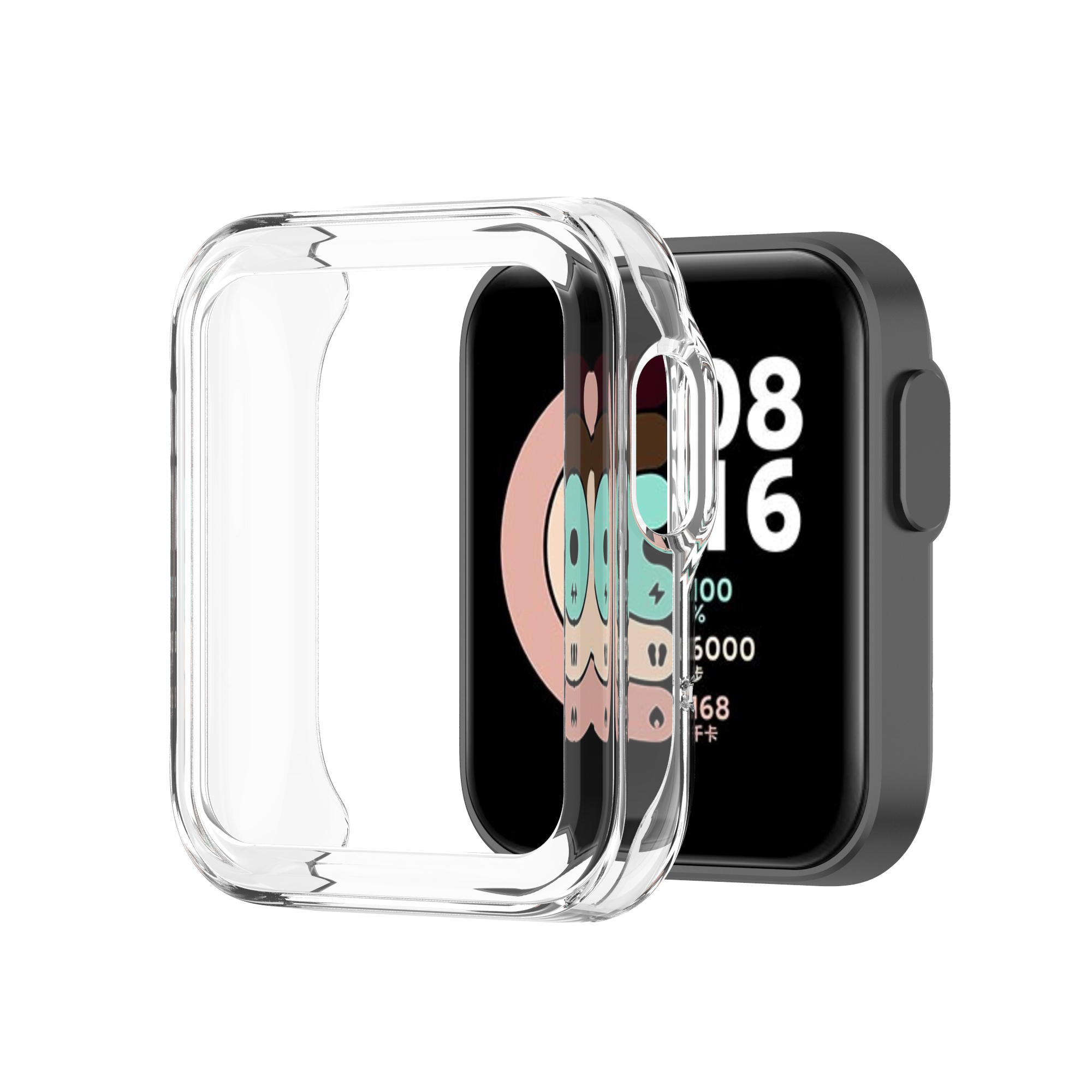 Bakeey-Transparent-TPU-Half-pack-Watch-Case-Cover-Watch-Protector-For-Xiaomi-Mi-Watch-Lite-1819481-5
