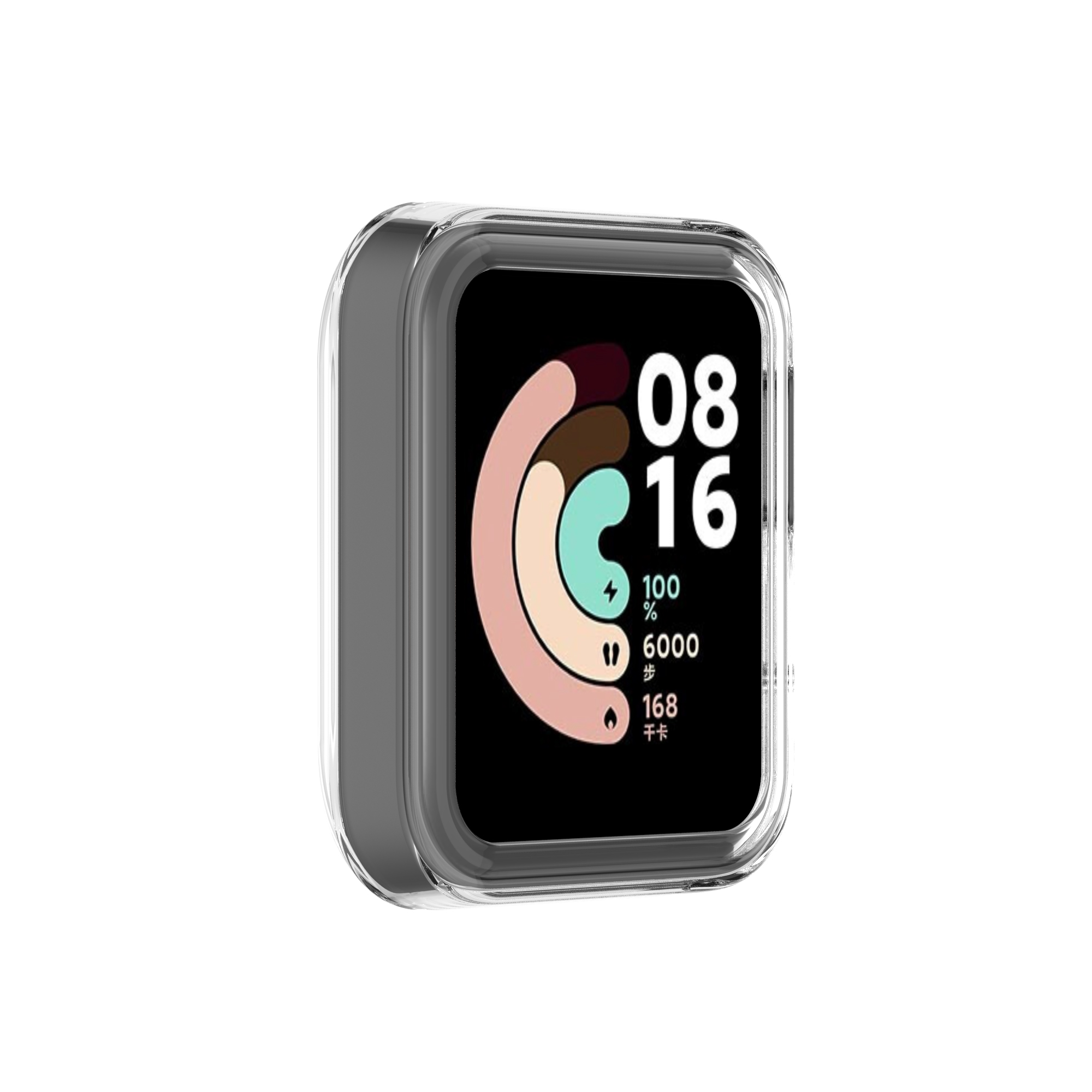 Bakeey-Transparent-TPU-Half-pack-Watch-Case-Cover-Watch-Protector-For-Xiaomi-Mi-Watch-Lite-1819481-6