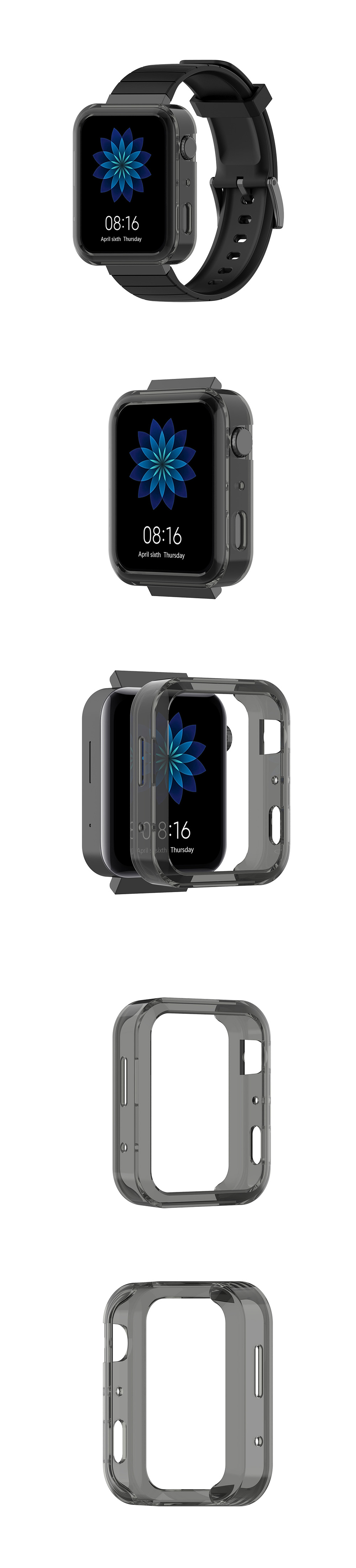 Bakeey-Transparent-TPU-Watch-Case-Cover-Shockproof-Watch-Cover-for-Xiaomi-Watch-Non-original-1615679-1