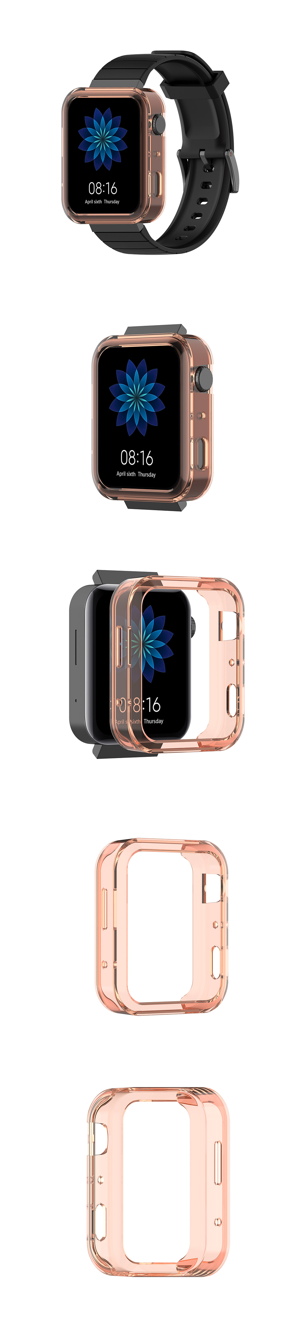 Bakeey-Transparent-TPU-Watch-Case-Cover-Shockproof-Watch-Cover-for-Xiaomi-Watch-Non-original-1615679-2