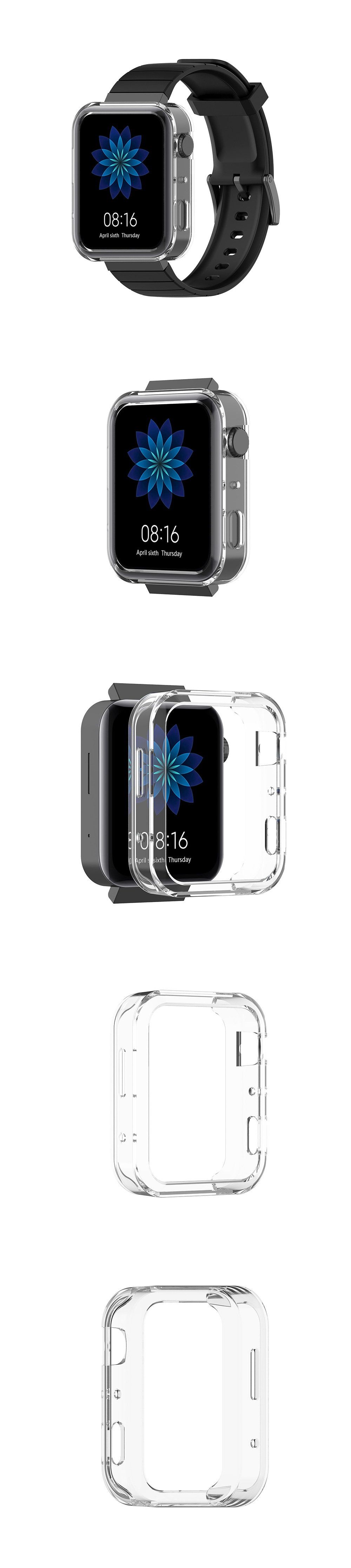 Bakeey-Transparent-TPU-Watch-Case-Cover-Shockproof-Watch-Cover-for-Xiaomi-Watch-Non-original-1615679-3