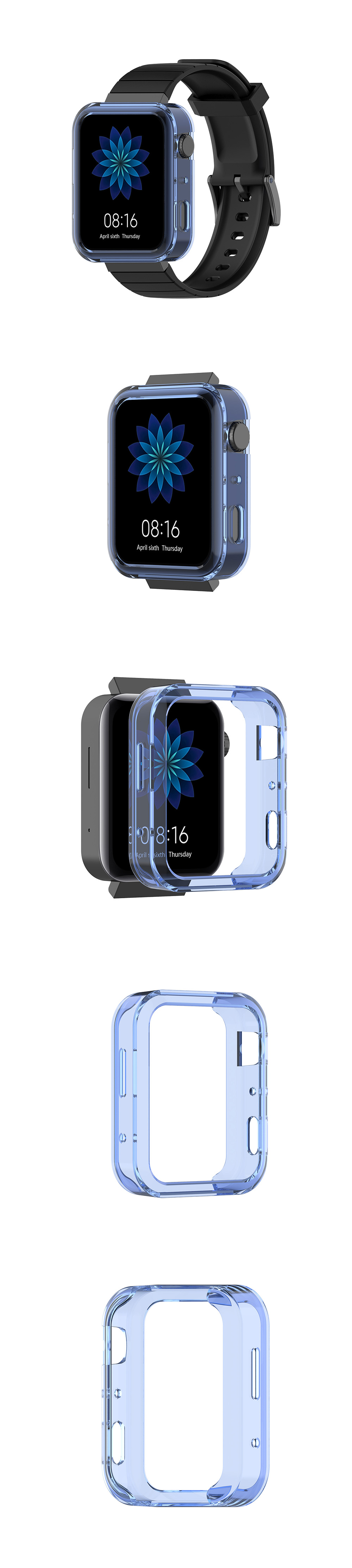 Bakeey-Transparent-TPU-Watch-Case-Cover-Shockproof-Watch-Cover-for-Xiaomi-Watch-Non-original-1615679-4
