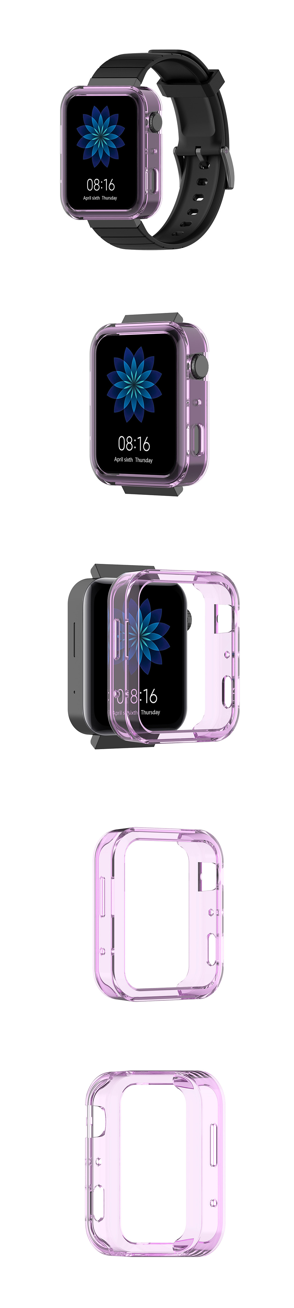 Bakeey-Transparent-TPU-Watch-Case-Cover-Shockproof-Watch-Cover-for-Xiaomi-Watch-Non-original-1615679-5