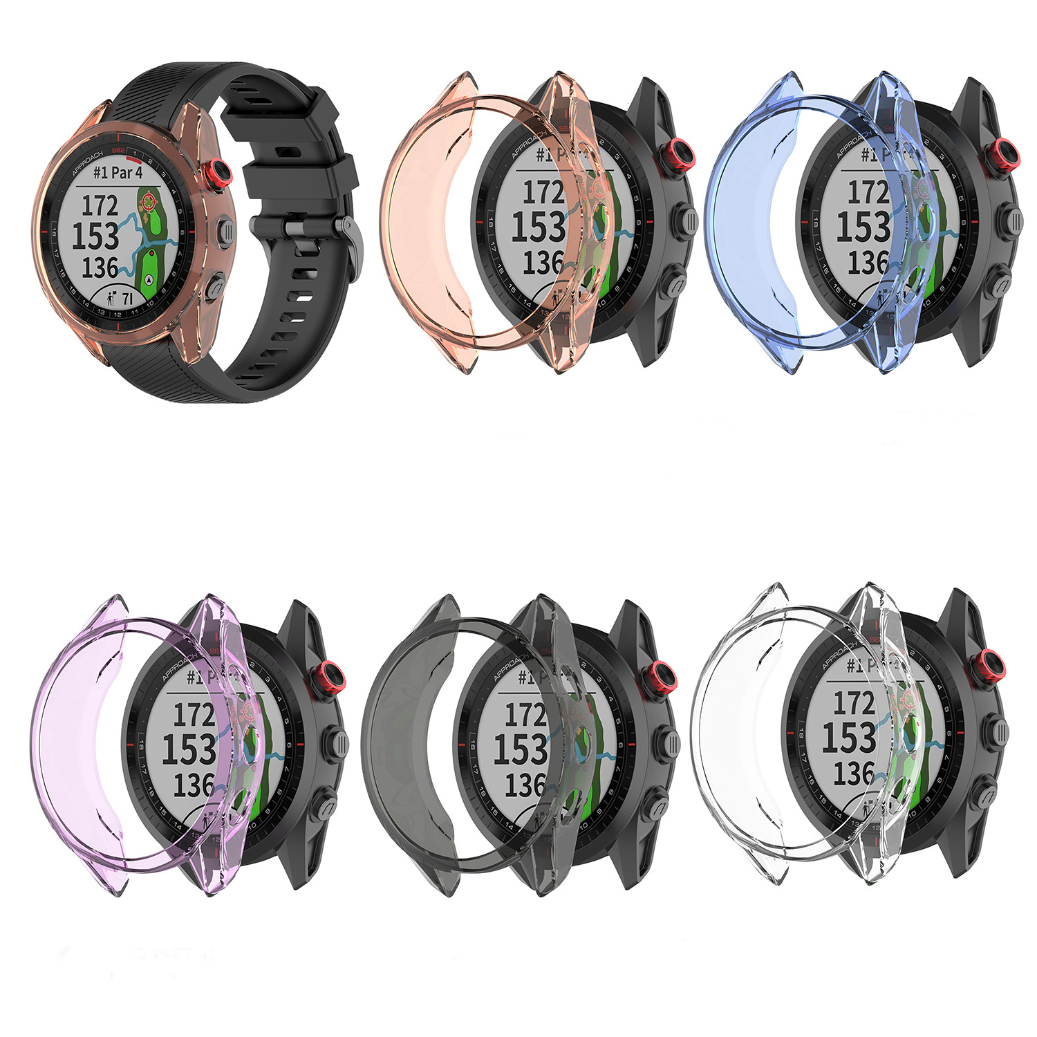 Bakeey-Transparent-TPU-Watch-Case-Protector-Watch-Cover-For-Garmin-Approach-S62-1696300-2