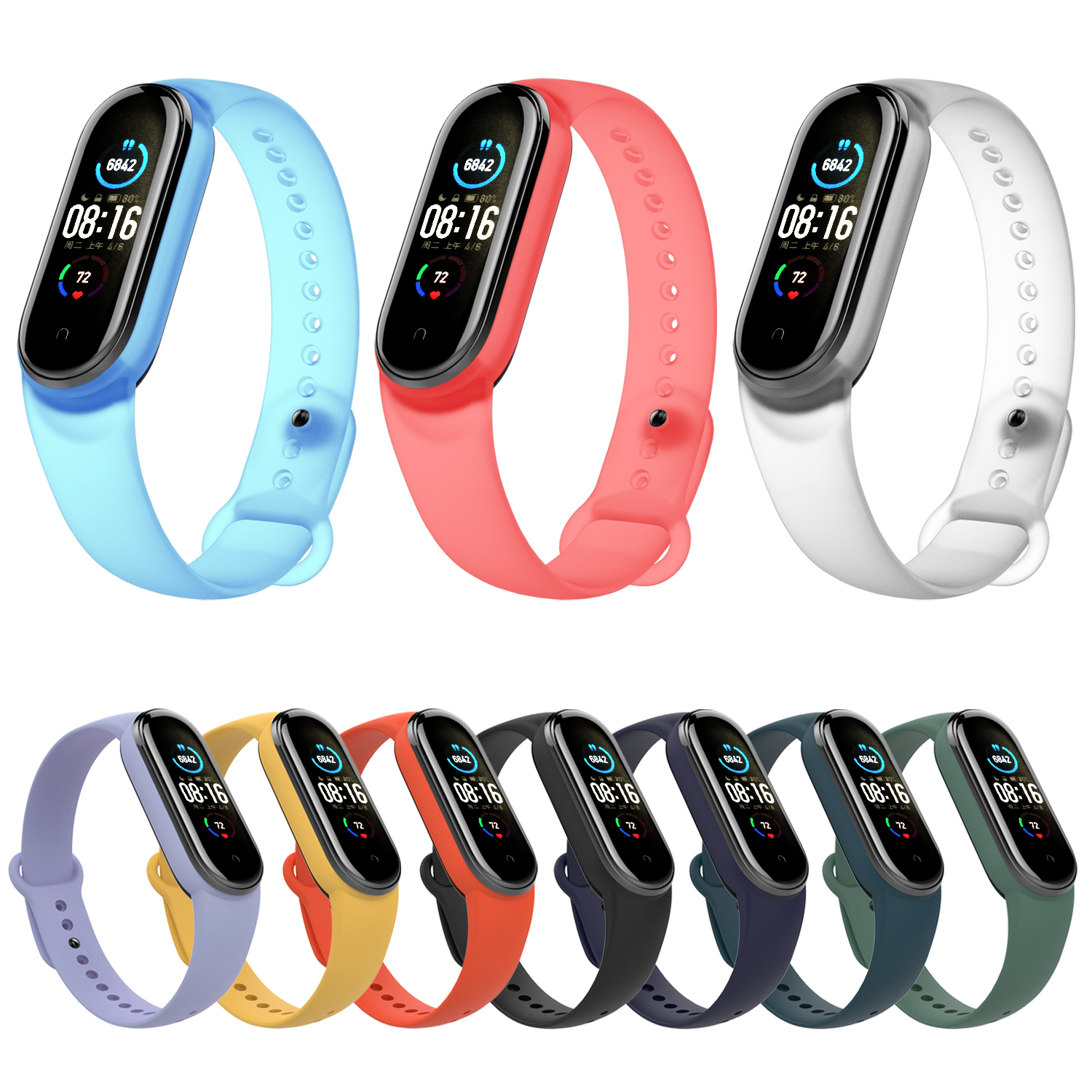 Bakeey-Transparent-Watch-Band-Watch-Strap-Replacement-for-Xiaomi-Miband-5-Mi-Band-5-Non-original-1696250-1