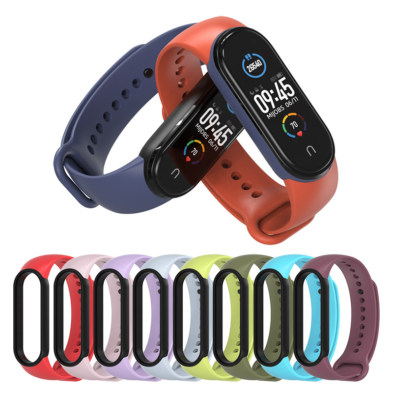 Bakeey-Two-color-TPU-Silicone-Replacement-Strap-Smart-Watch-Band-For-Xiaomi-Mi-Band-5-1786517-1
