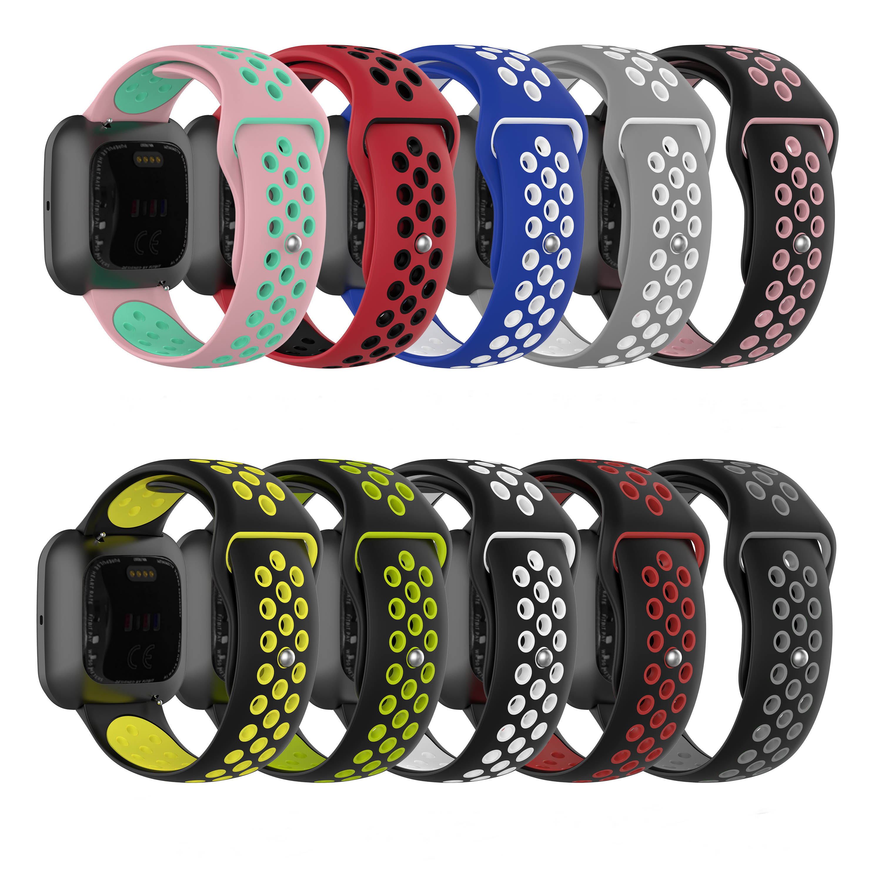 Bakeey-Two-color-breathable-Silicone-Replacement-Strap-Smart-Watch-Band-For-Fitbit-Versa-2-1758357-2