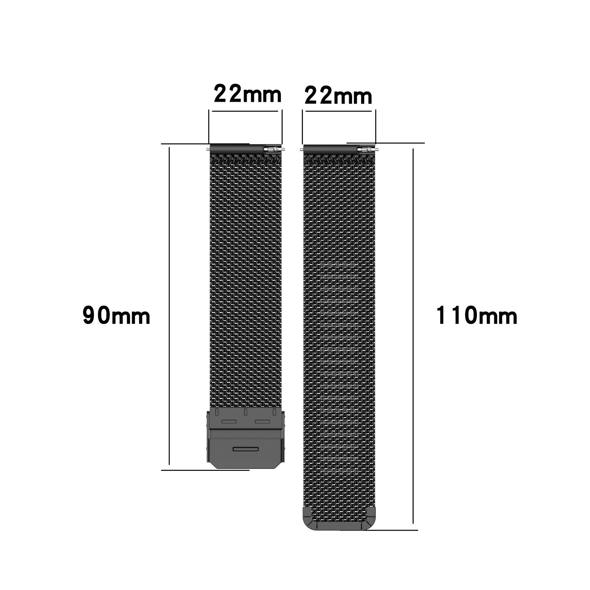 Bakeey-Universal-22mm-Mesh-Steel-Watch-Band-for-Amazfit-Huawei-Fossil-Garmin-Ticwatch-Xiaomi-Color-S-1728091-2