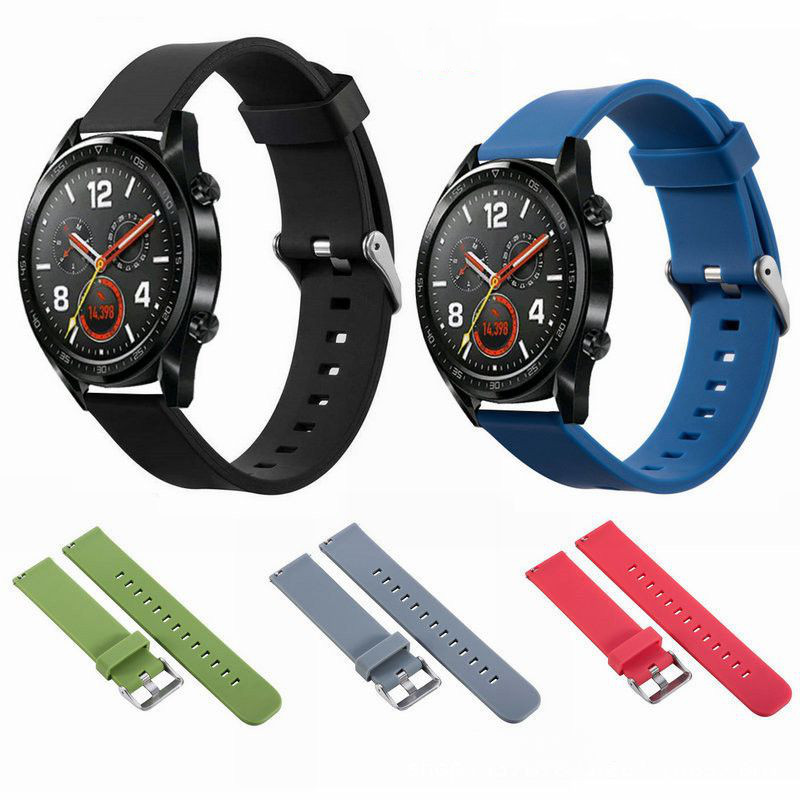 Bakeey-Universal-22mm-Replacement-Silicone-Stainless-Steel-Buckle-Watch-Band-Strap-for-Huawei-Watch--1490219-1