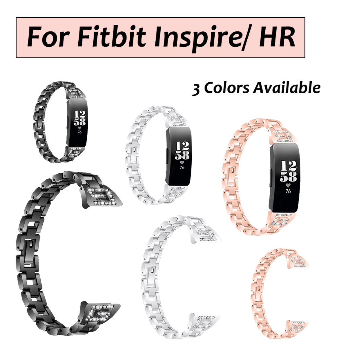 Bakeey-Watch-band-Stainless-Steel-Watch-Strap-For-Fitbit-InspireHR-1607091-1