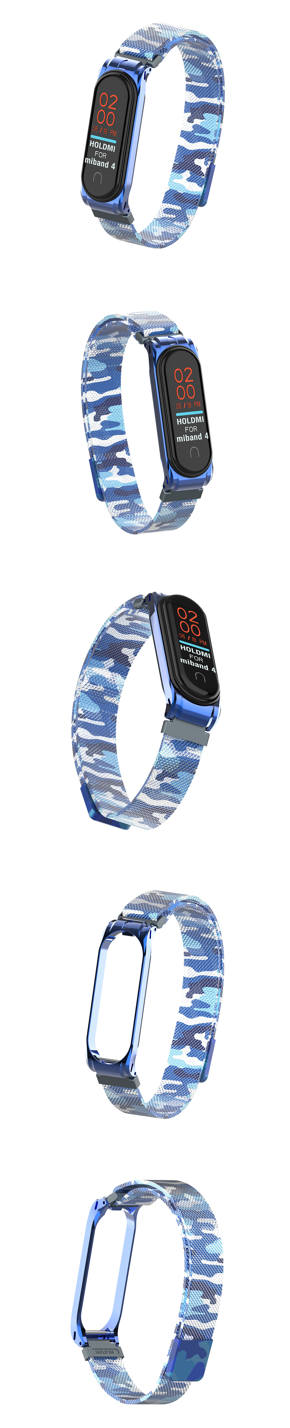 Camouflage-Metal-Watch-Band-Watch-Strap-Replacement-for-Xiaomi-Miband-4-Non-original-1544066-2