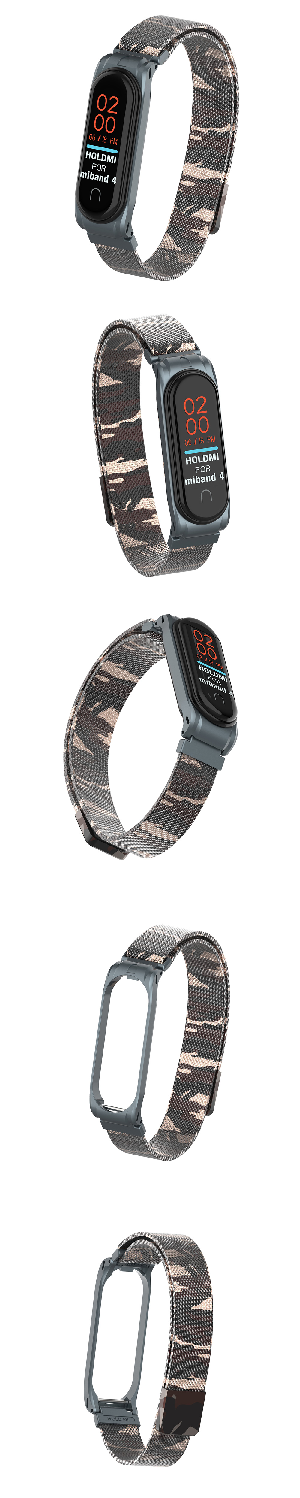 Camouflage-Metal-Watch-Band-Watch-Strap-Replacement-for-Xiaomi-Miband-4-Non-original-1544066-5