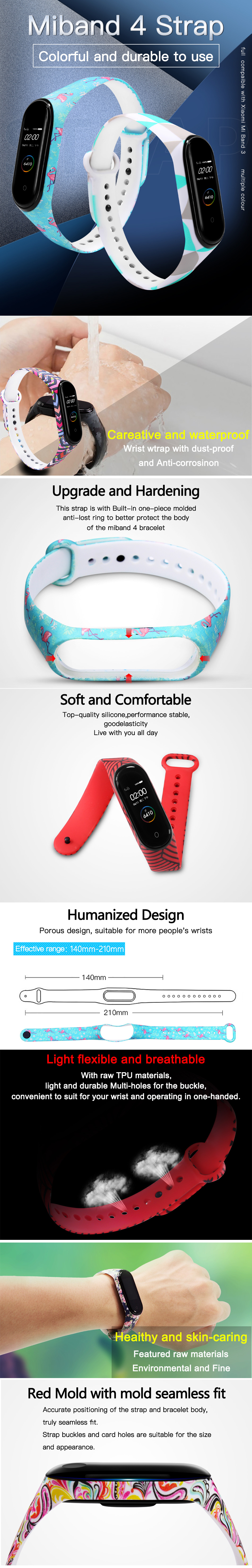 Color-Pattern-Watch-Strap-Watch-Band-for-Xiaomi-Miband-3-Mibnad-4-Strap-Non-original-1576472-1