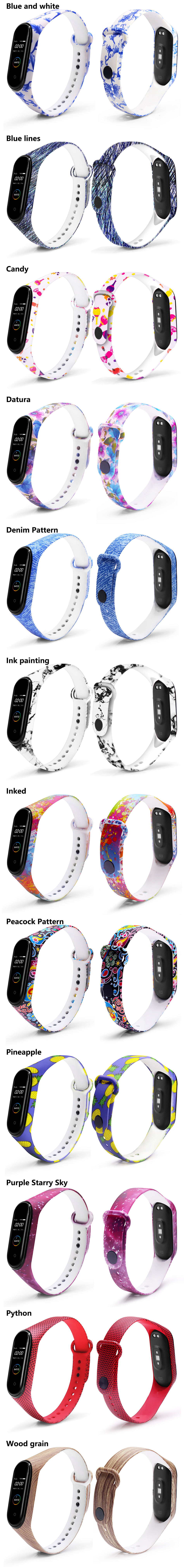 Colorful-Pattern-Watch-Band-Watch-Strap-Silicone-Strap-for-Xiaomi-Miband-4-Miband-3-Non-original-1573919-2