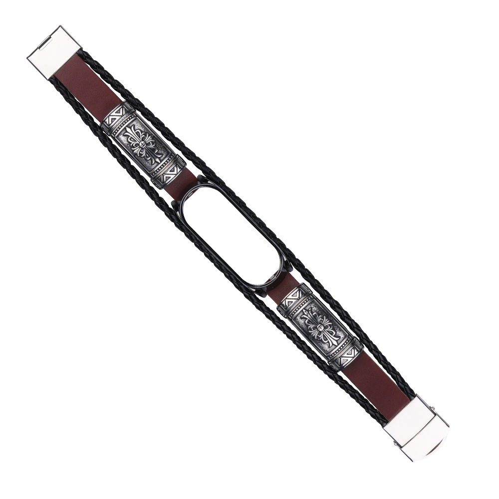 DIY-Leather-Metal-Case-Watch-Band-Watch-Strap-for-Xiaomi-Miband-5-Mi-Band-5-NFC-Non-original-1732829-18