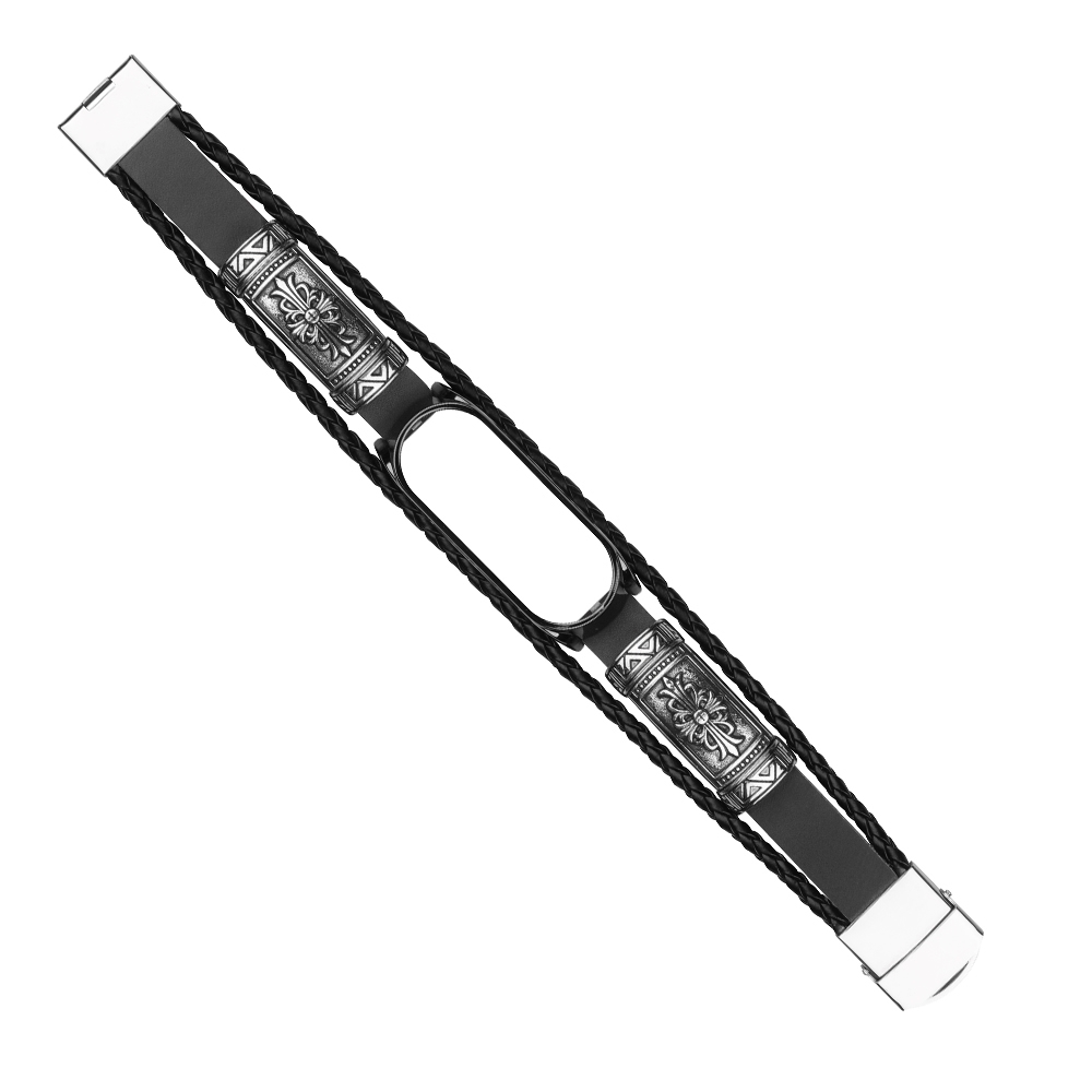 DIY-Leather-Metal-Case-Watch-Band-Watch-Strap-for-Xiaomi-Miband-5-Mi-Band-5-NFC-Non-original-1732829-7