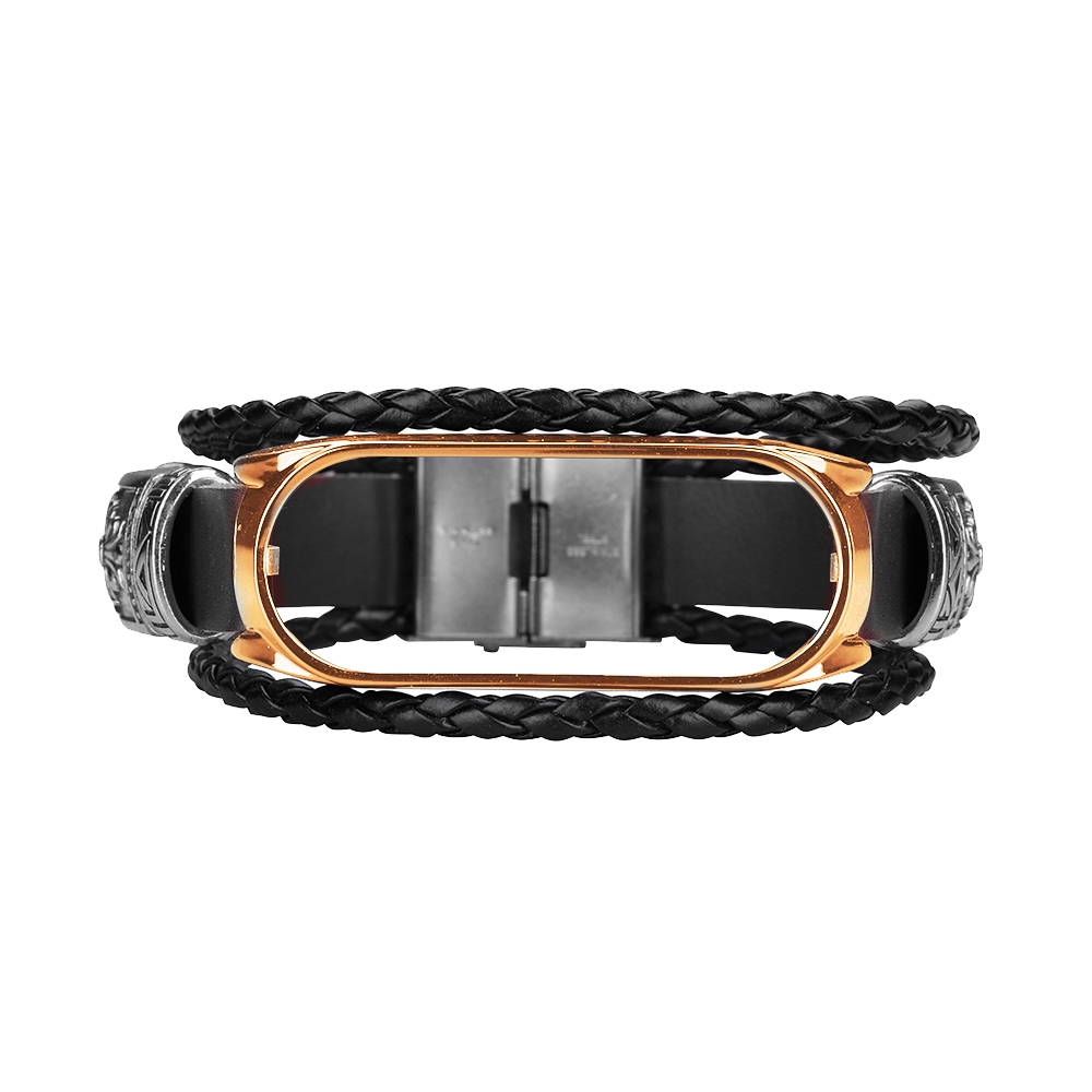 DIY-Leather-Metal-Case-Watch-Band-Watch-Strap-for-Xiaomi-Miband-5-Mi-Band-5-NFC-Non-original-1732829-9