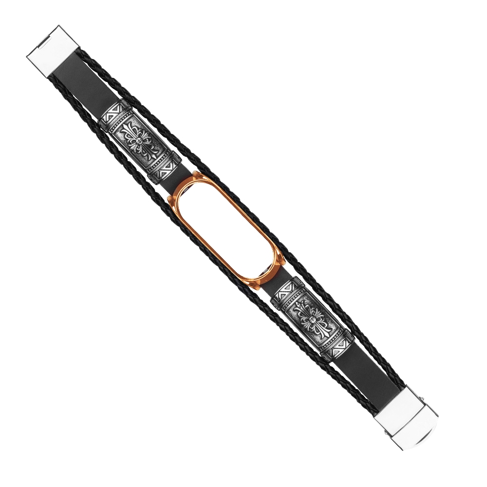 DIY-Leather-Metal-Case-Watch-Band-Watch-Strap-for-Xiaomi-Miband-5-Mi-Band-5-NFC-Non-original-1732829-10