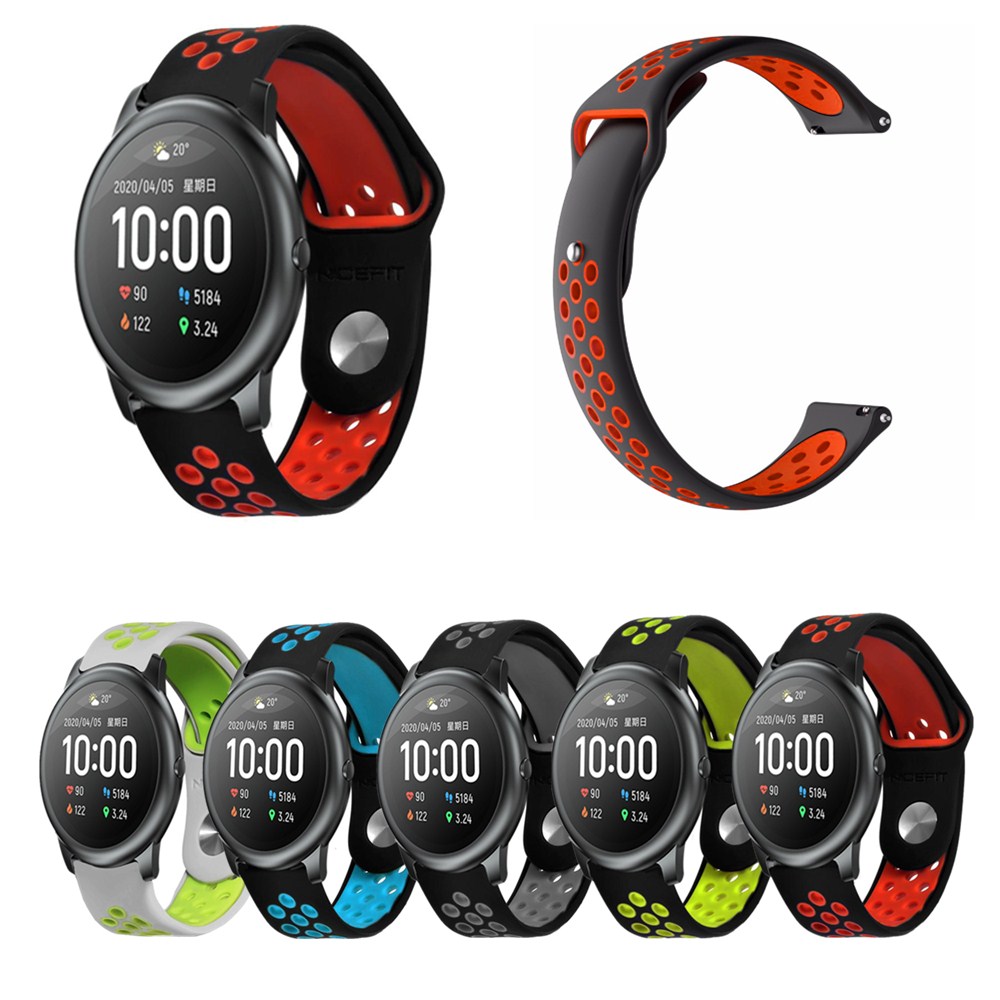 DUX-DUCIS-22mm-Two-color-Porosity-Silicone-Reverse-Buckle-Strap-Smart-Watch-Band-For-Xiaomi-Haylou-S-1705560-1