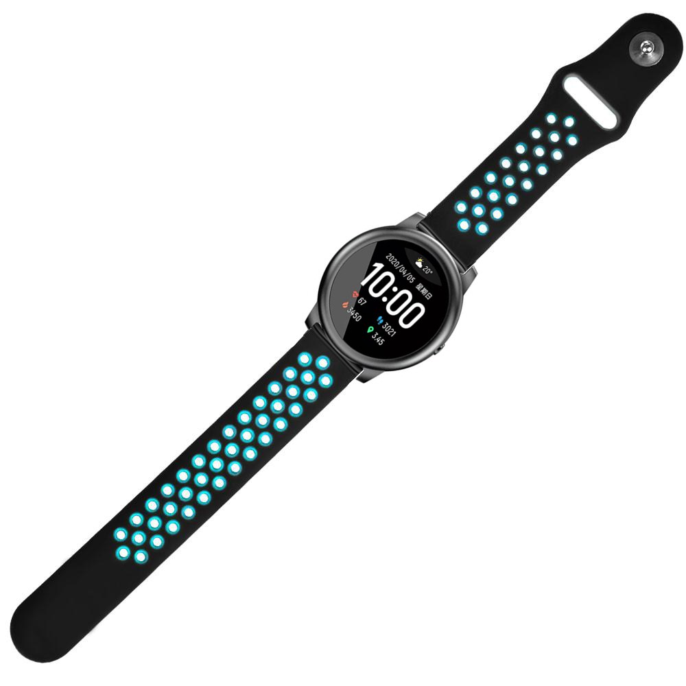 DUX-DUCIS-22mm-Two-color-Porosity-Silicone-Reverse-Buckle-Strap-Smart-Watch-Band-For-Xiaomi-Haylou-S-1705560-11
