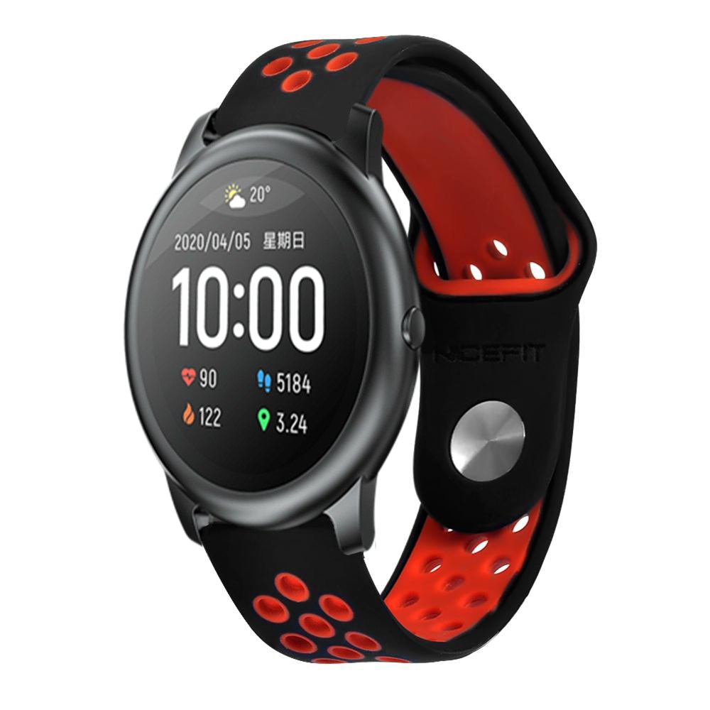 DUX-DUCIS-22mm-Two-color-Porosity-Silicone-Reverse-Buckle-Strap-Smart-Watch-Band-For-Xiaomi-Haylou-S-1705560-16