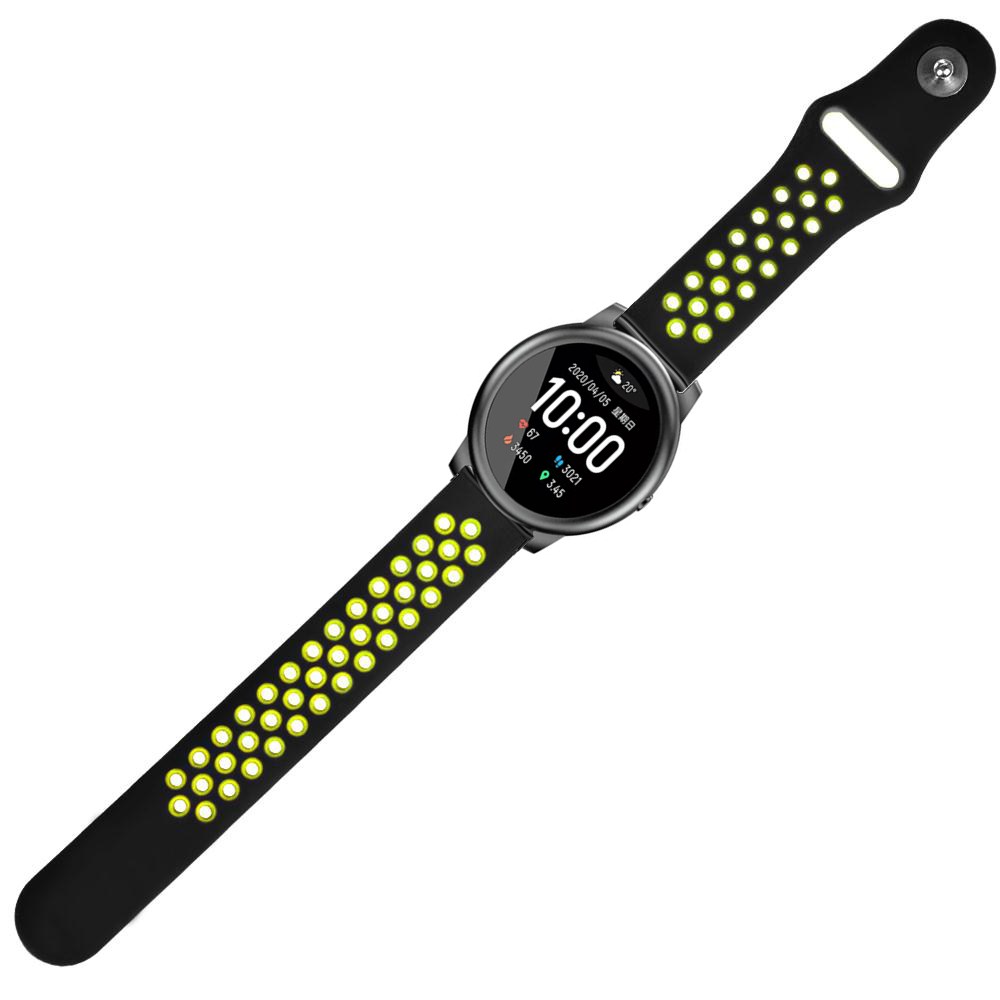 DUX-DUCIS-22mm-Two-color-Porosity-Silicone-Reverse-Buckle-Strap-Smart-Watch-Band-For-Xiaomi-Haylou-S-1705560-9