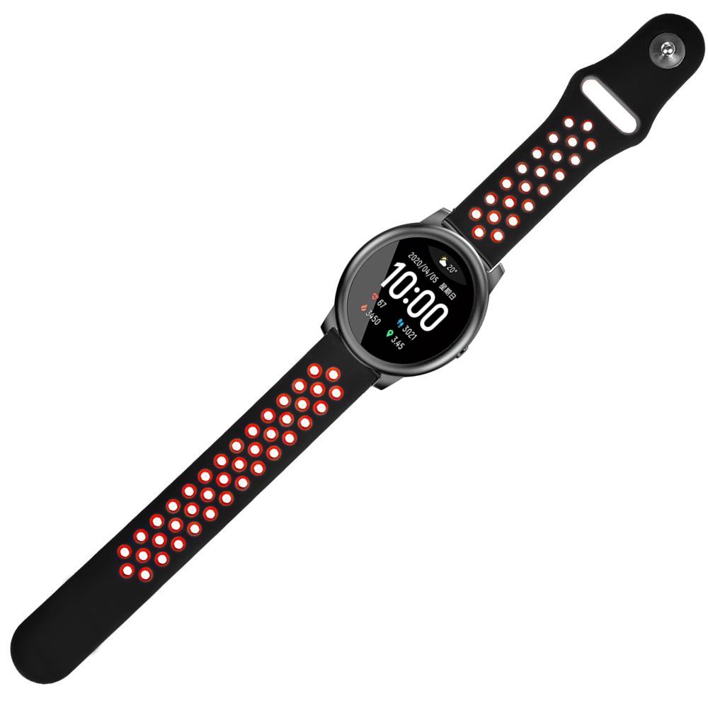DUX-DUCIS-22mm-Two-color-Porosity-Silicone-Reverse-Buckle-Strap-Smart-Watch-Band-For-Xiaomi-Haylou-S-1705560-10