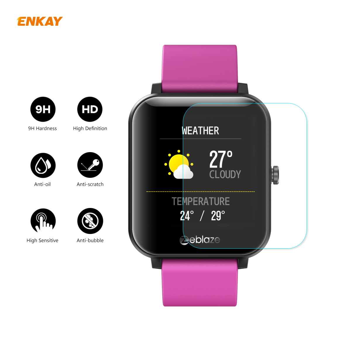 ENKAY-1pc2pcs-Watch-Film-Watch-Screen-Protector-02mm-9H-215D-Tempered-Glass-Film-for-Zebalze-GTS-1755337-2