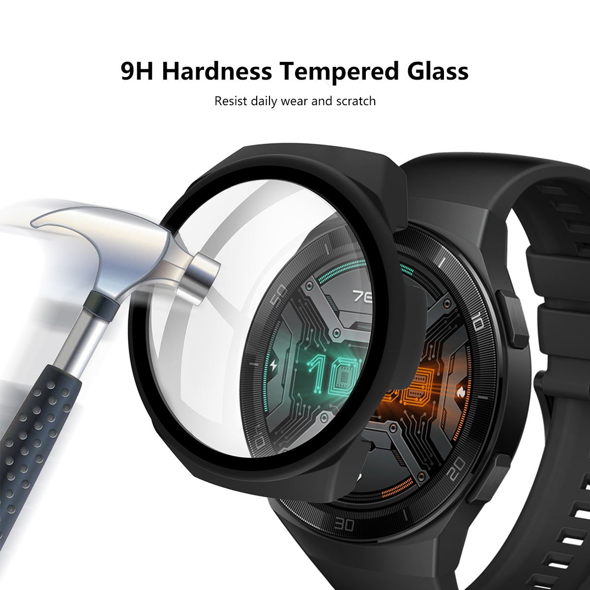 ENKAY-PC-Matte-Watch-Case-Watch-Cover-9H-Tempered-Glass-Watch-Screen-Protector-for-Huawei-Watch-GT-2-1751355-1