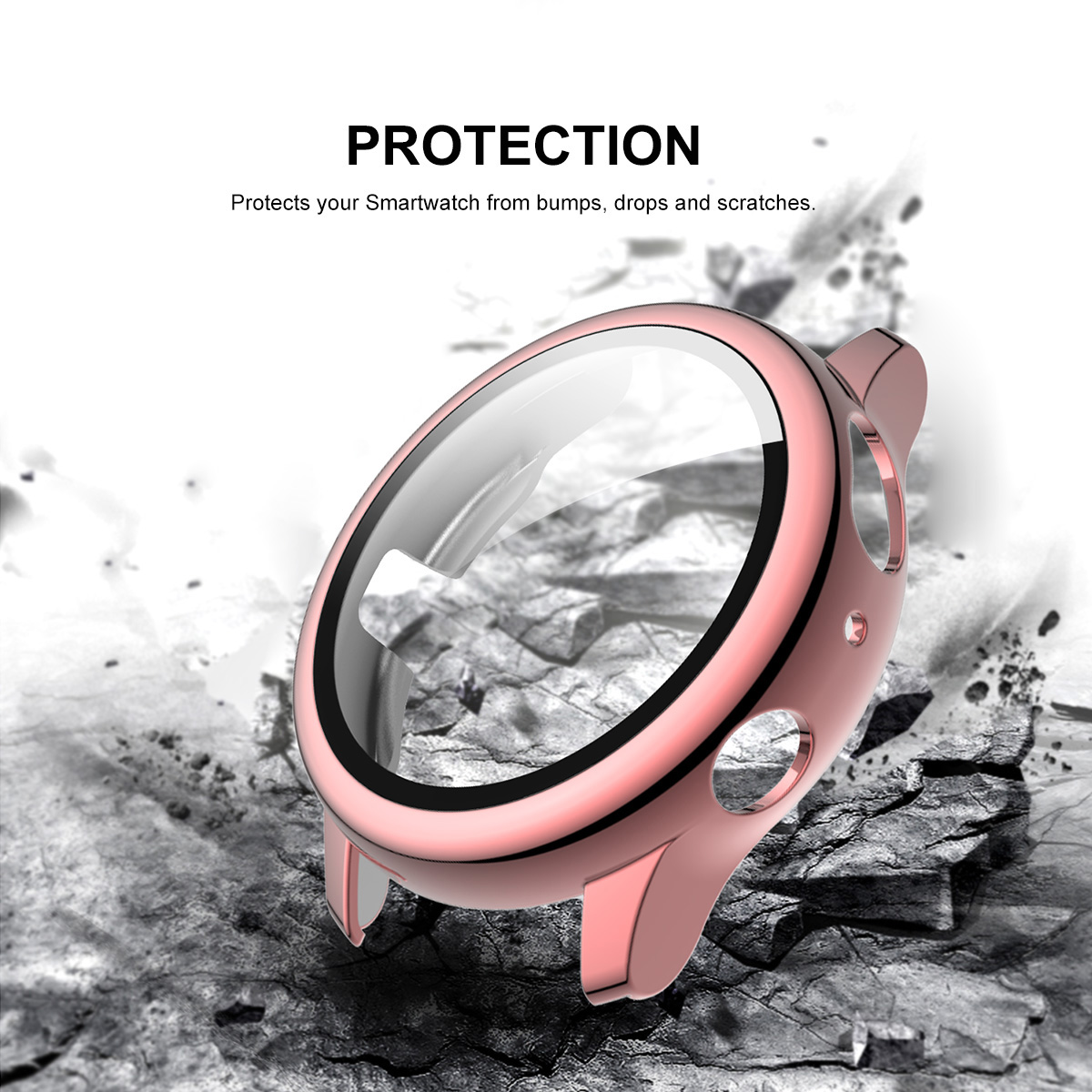 ENKAY-Plating-PC-Watch-Case-Cover--9H-Tempered-Glass-Anti-Scratch-Screen-Protector-for-Samsung-Galax-1737546-1
