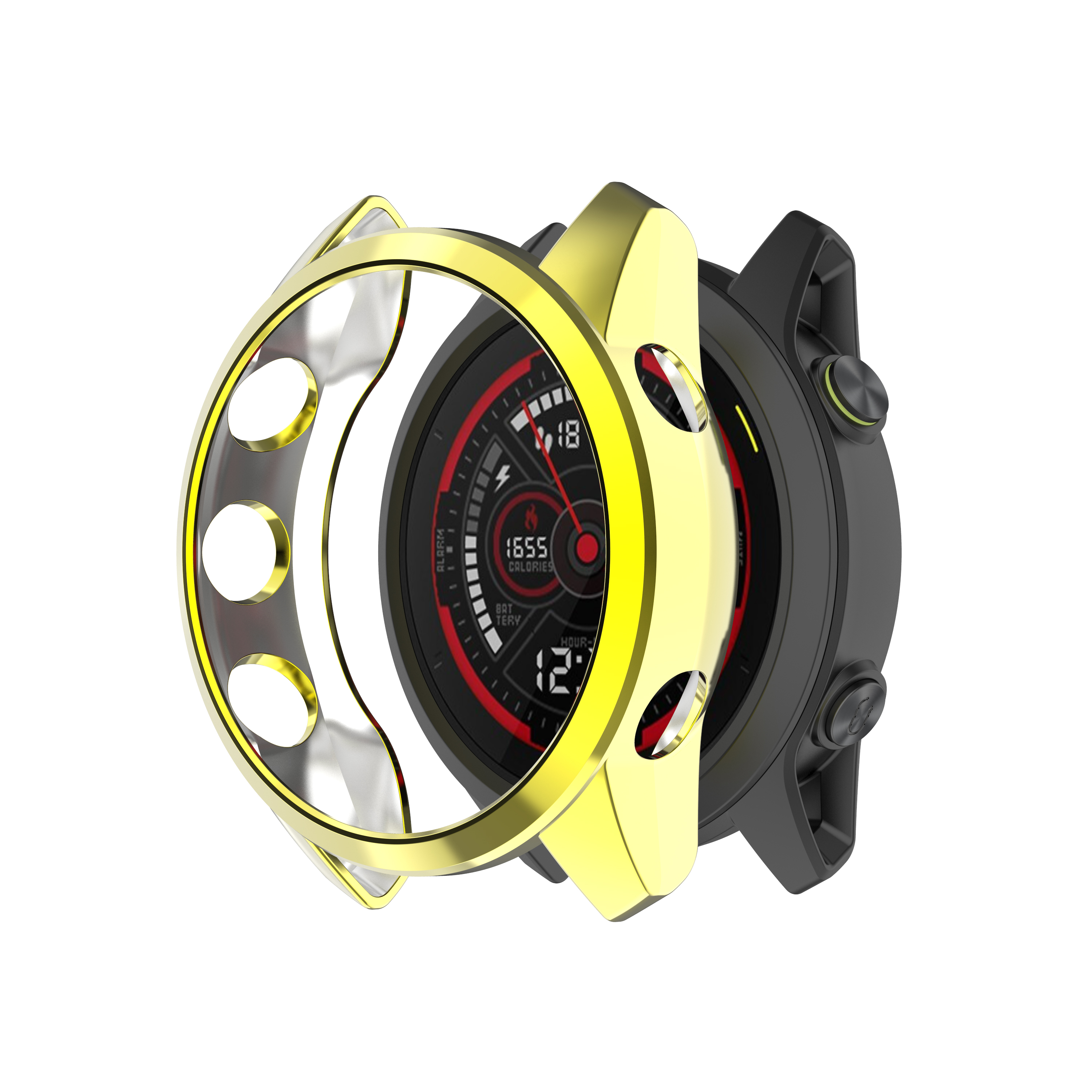 Electroplating-Half-pack-TPU-Watch-Case-Watch-Cover-Protective-Case-for-Garmin-Forerunner745-1765702-18